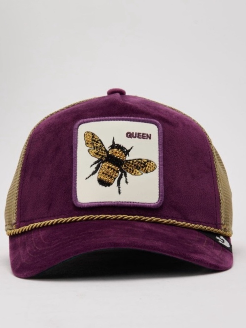 NWOT Goorin Bros Queen Bee Amethyst Trucker Hat Velour Rare